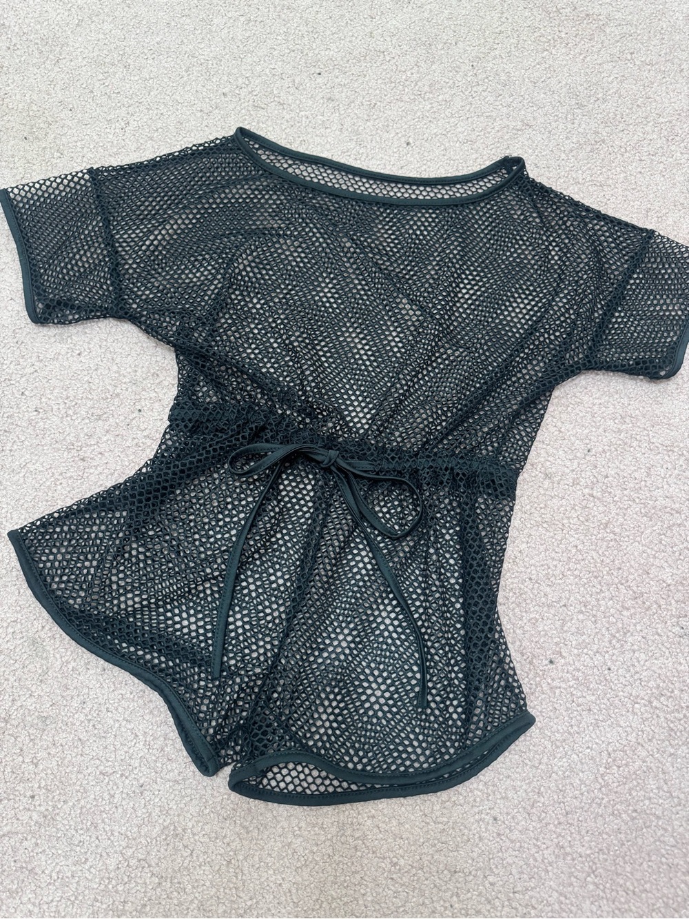 S black mesh see through romper top goth festival outfit shorts coverup